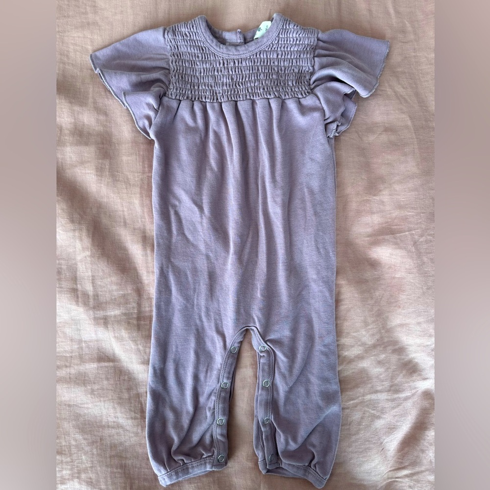 Kate Quinn smocked flutter sleeve jumpsuit